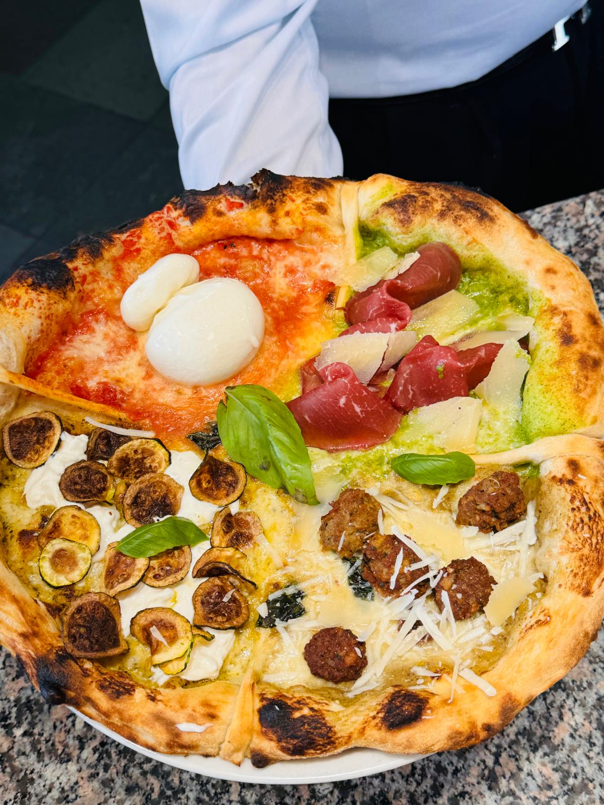 Pizza d’autore in quattro gusti del Ristorante Donna Anna
